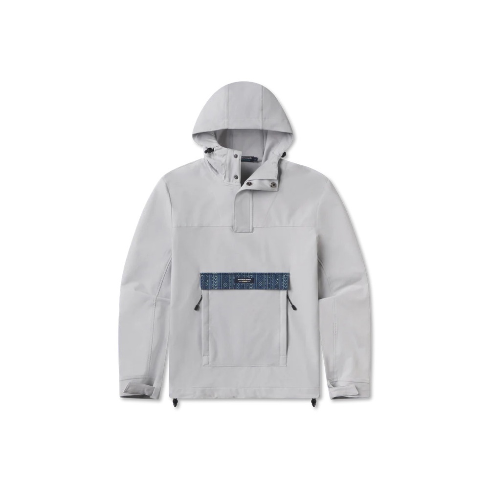 Patagonia Gray Hooded Jacket with Blue Accent